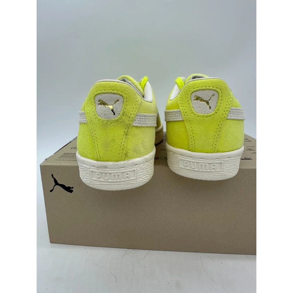 Puma Suede Neon Women's Size 7.5 Yellow White Athletic Shoes 398694 02